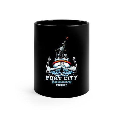 Port City 11oz Black Mug