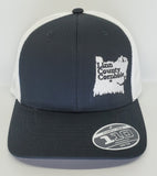 Linn County Cornhole Flexfit (Gray/White) - 110 Mesh-Back Cap - 110M