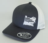 Linn County Cornhole Flexfit (Gray/White) - 110 Mesh-Back Cap - 110M